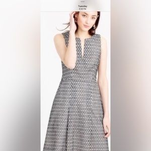 NWOT JCREW CONTRAST EYELET DRESS IN BLACK AND WHITE EYELET SIZE 2